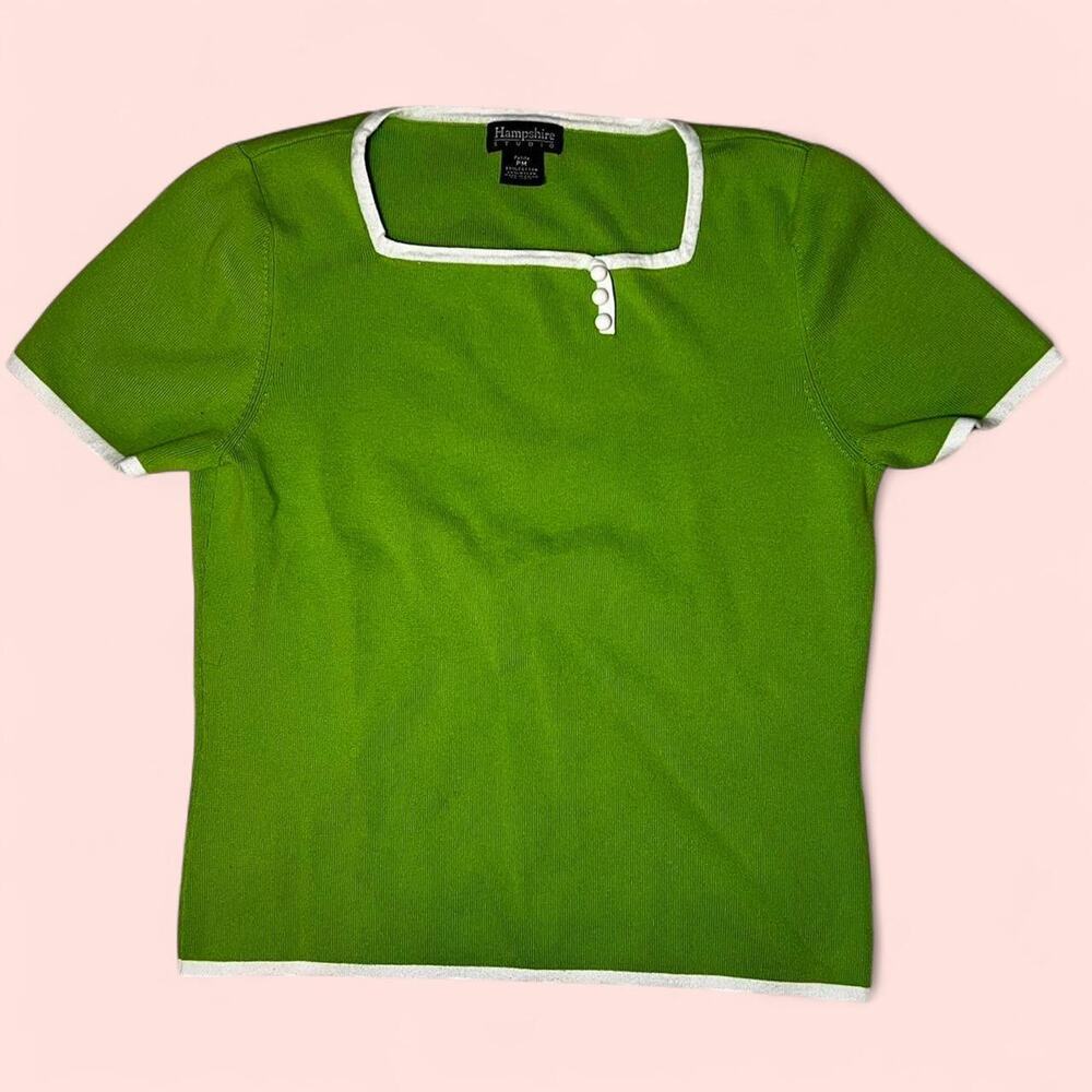 Vtg green knit top